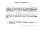 EDITAL de convocação: constituição de cooperativa de resíduos sólidos