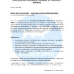 EDITAL de convocação: associação de pescadores convoca assembleia